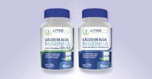 Cálcio de alga marinha com magnésio e vitamina D