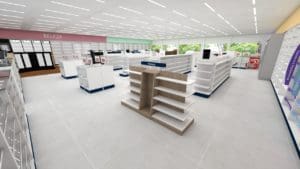 Mobiliário na farmácia